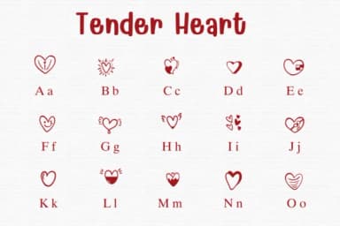Tender Heart by Sontaya — Dingbats Font — thumbnail 2