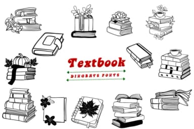Textbook by Suphitchaya — Dingbats Font — thumbnail 1