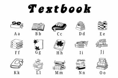 Textbook by Suphitchaya — Dingbats Font — thumbnail 2