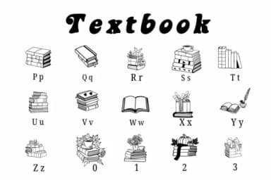 Textbook by Suphitchaya — Dingbats Font — thumbnail 3