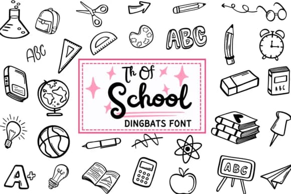 Th of School by PraewDesigns — Dingbats Font
