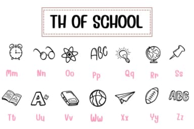 Th of School by PraewDesigns — Dingbats Font — thumbnail 3