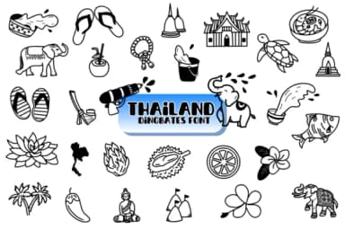 Thailand by Chonada — Dingbats Font — thumbnail 1