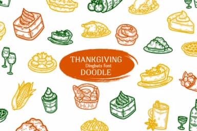 Thankgiving Doodle by Suphitchaya — Dingbats Font — thumbnail 1