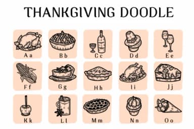 Thankgiving Doodle by Suphitchaya — Dingbats Font — thumbnail 2