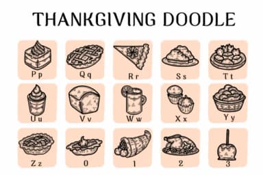 Thankgiving Doodle by Suphitchaya — Dingbats Font — thumbnail 3