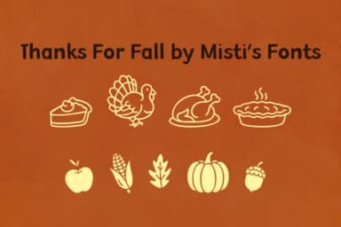 Thanks for Fall by Misti — Dingbats Font — thumbnail 1
