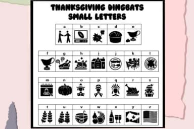 Thanksgiving by Mary Kay's Magic — Dingbats Font — thumbnail 3