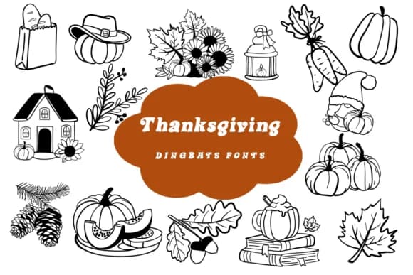 Thanksgiving by Suphitchaya — Dingbats Font