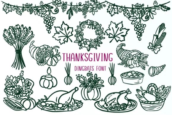 Thanksgiving by Nongyao — Dingbats Font