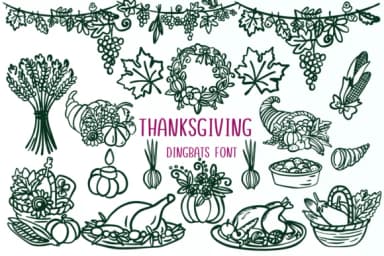 Thanksgiving by Nongyao — Dingbats Font — thumbnail 1