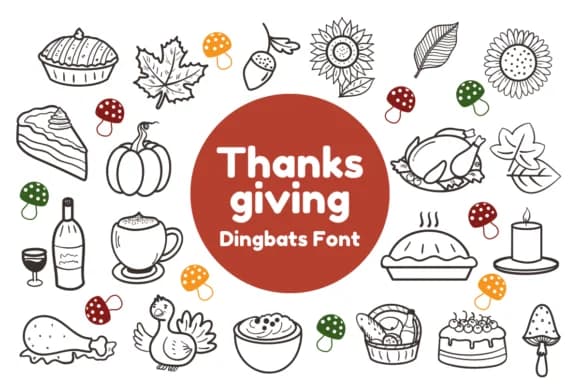 Thanksgiving by Nun Sukhwan — Dingbats Font