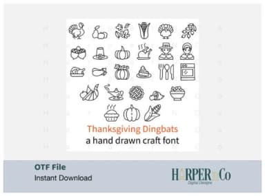 Thanksgiving by HarperNCo — Dingbats Font — thumbnail 1