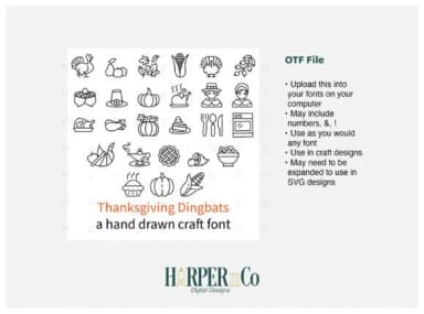 Thanksgiving by HarperNCo — Dingbats Font — thumbnail 2