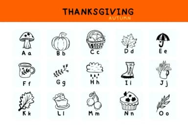 Thanksgiving Autumn by Bee piyanuch — Dingbats Font — thumbnail 2