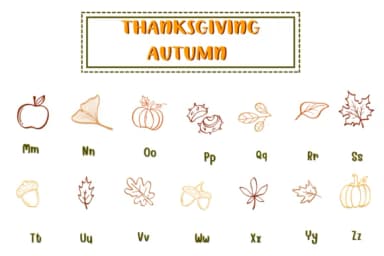 Thanksgiving Autumn by PraewDesigns — Dingbats Font — thumbnail 3