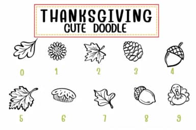 Thanksgiving Cute Doodle by PraewDesigns — Dingbats Font — thumbnail 4