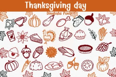 Thanksgiving Day by Sontaya — Dingbats Font — thumbnail 1