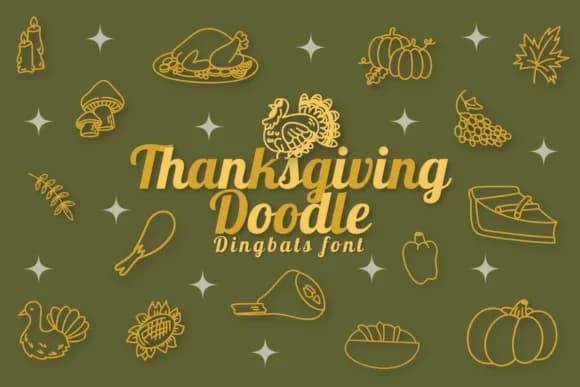Thanksgiving Doodle by Chonada — Dingbats Font