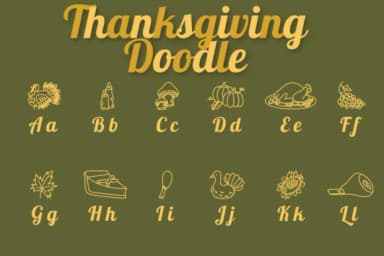 Thanksgiving Doodle by Chonada — Dingbats Font — thumbnail 2
