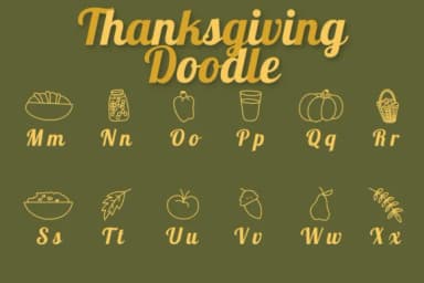 Thanksgiving Doodle by Chonada — Dingbats Font — thumbnail 3