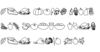 Thanksgiving Doodle by Chonada — Dingbats Font — thumbnail 8
