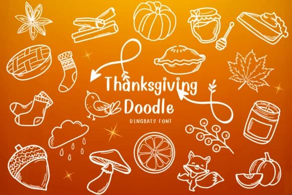 Thanksgiving Doodle by CHANOK — Dingbats Font