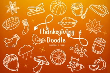 Thanksgiving Doodle by CHANOK — Dingbats Font — thumbnail 1