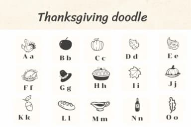 Thanksgiving Doodle by Ketsarin — Dingbats Font — thumbnail 2