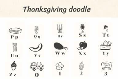 Thanksgiving Doodle by Ketsarin — Dingbats Font — thumbnail 3