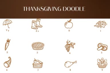 Thanksgiving Doodle by Heartcraft Atelier — Dingbats Font — thumbnail 4