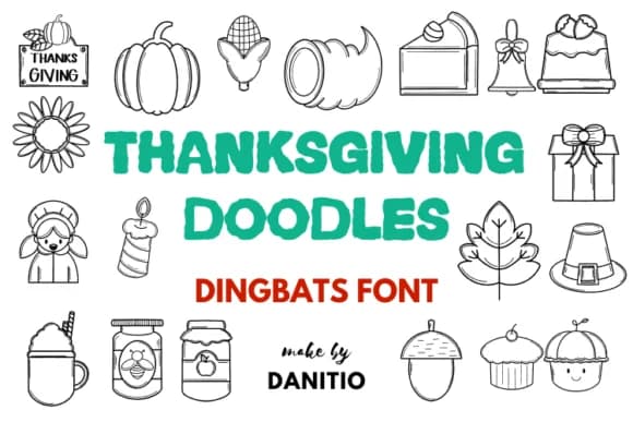 Thanksgiving Doodles by danita.kukkai — Dingbats Font