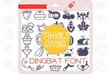 Thanksgiving Icons by WADLEN — Dingbats Font — thumbnail 1