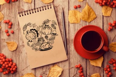 Thanksgiving Outline Bundle by Bee piyanuch — Dingbats Font — thumbnail 4