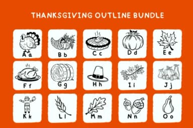 Thanksgiving Outline Bundle by Bee piyanuch — Dingbats Font — thumbnail 7