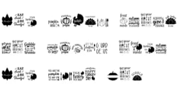 Thanksgiving Potholder by HarperNCo — Dingbats Font — thumbnail 6