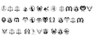 The 12 Signs of the Zodiac by MOMAT THIRTYONE — Dingbats Font — thumbnail 6