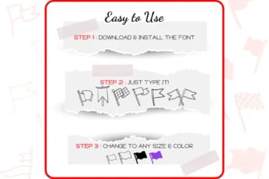 The Flag by WADLEN — Dingbats Font — thumbnail 4