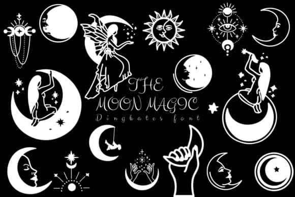 The Moon Magic by Chonada — Dingbats Font