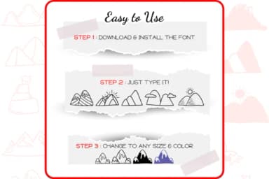 The Mountains by WADLEN — Dingbats Font — thumbnail 4