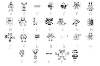 The Wild Robots by Illustration Ink — Dingbats Font — thumbnail 3