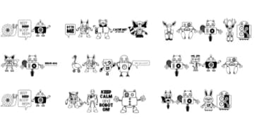 The Wild Robots by Illustration Ink — Dingbats Font — thumbnail 8