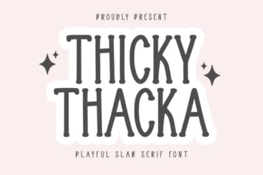 Thicky Thacka by CraftedType Studio — Slab Serif Font — thumbnail 1