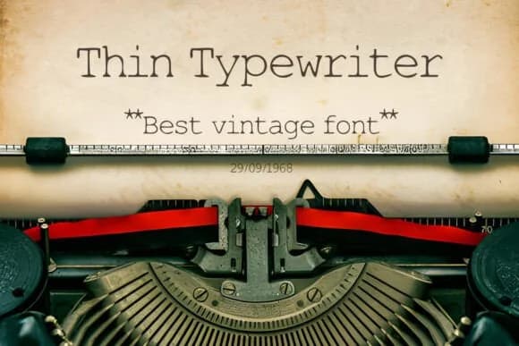 Thin Typewriter by OWPictures — Slab Serif Font
