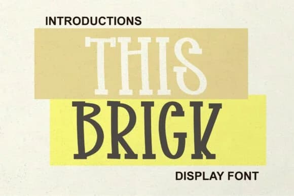 This Brick by YanStudio — Slab Serif Font