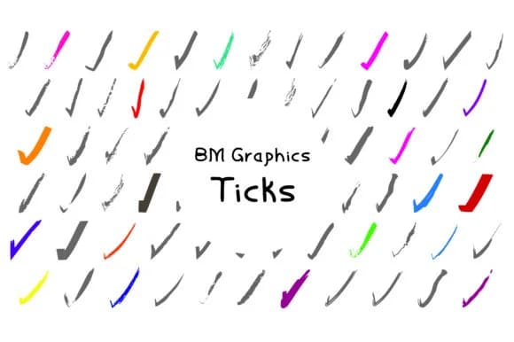 BM Graphics - Ticks by GraphicsBam Fonts — Dingbats Font