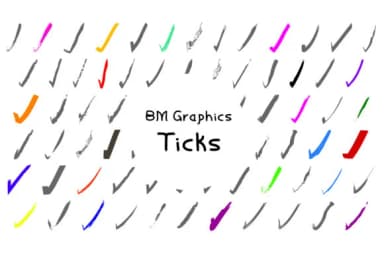 BM Graphics - Ticks by GraphicsBam Fonts — Dingbats Font — thumbnail 1