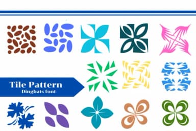 Tile Pattern by Apiwat Type — Dingbats Font — thumbnail 1