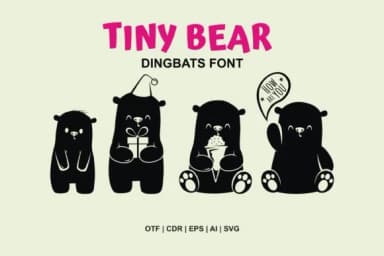 Tiny Bear by Onoborgol — Dingbats Font — thumbnail 1