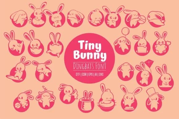 Tiny Bunny by Onoborgol — Dingbats Font